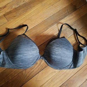 VS grey and black push up bra 36DD